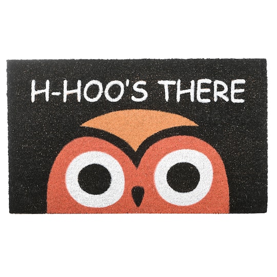 Owl Head Halloween Doormat